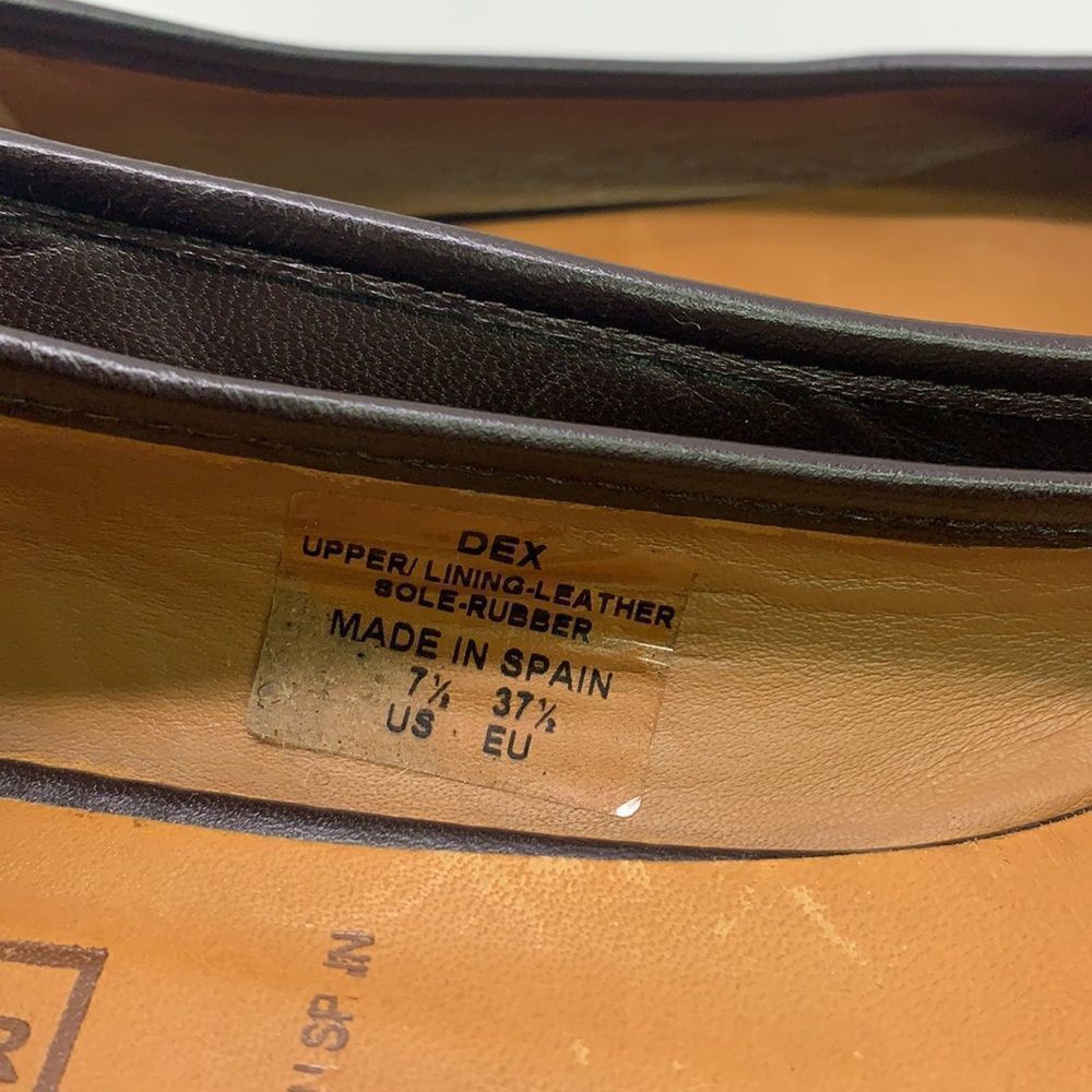 Hunter Dex Ballet Flat Slip On Shoes Dark Brown Leather Bow Size 37.5 | 7.5 - Picture 6 of 11